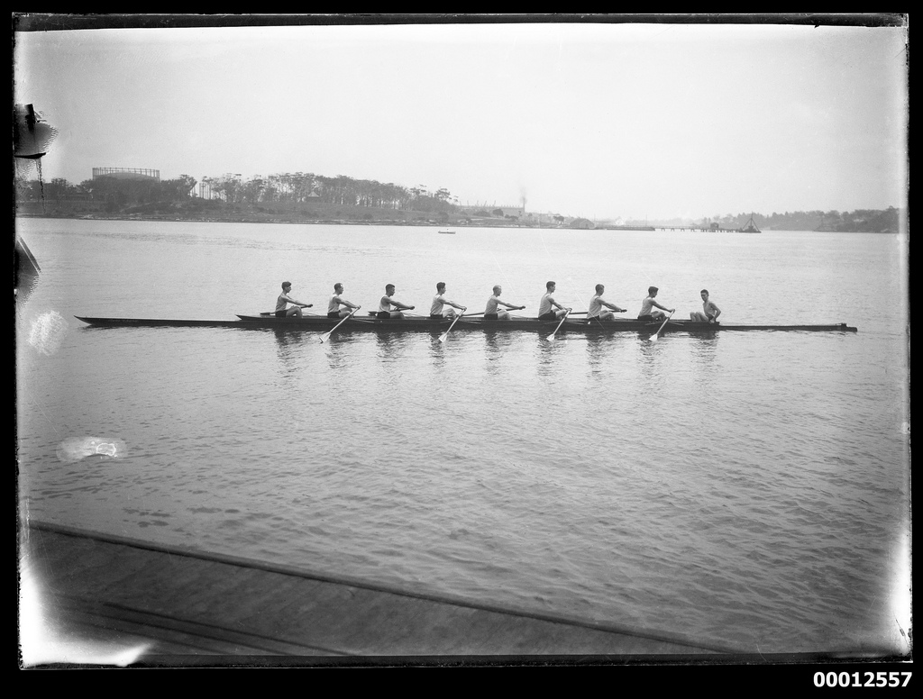 Eights rowing team on Sydney Harbour