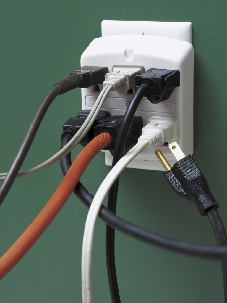 Holiday Fire Safety - Overloaded electrical outlet