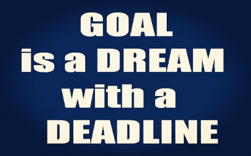 Set massive goals. A #goal is a #dream with a deadline.